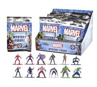 Jada - Marvel 4 cms - Blind Pack - 12 Modèles à Collectionner - Spider-Man, Iron-Man, Captain America, Hulk - sous Licence Officielle - A Partir de 3 Ans