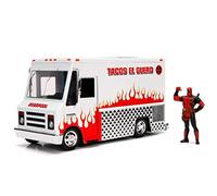 Jada – Véhicule die-cast Marvel Deadpool Taco Truck – Échelle 1:24 – Figurine Deadpool blanche