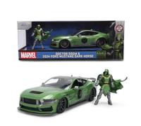 Jada Marvel Doctor Doom 2024 Ford Mustang Dark Horse Voiture moulée sous pression avec figurine Échelle 1:24 - Hollywood Rides Toys