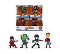 Jada Marvel Spider-Man 9385139300W05 Figurine en métal de 6,5 cm, Assortiment aléatoire (4 modèles : Spider-Man, Symbiote, Green Goblin, Peter Parker), Figurine à Collectionner dans Une boîte + 8 Ans