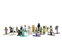 Jada Nano Metalfigs 30125 Lot de 20 Figurines métalliques Minecraft de 4 cm chacune, Multicolore