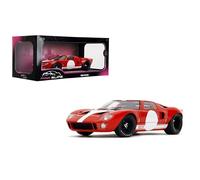 Jada Pink Slips 1968 Ford GT40 MK1-1:18 Modèle moulé sous pression avec portes ouvrantes et direction de travail - pour collectionneurs et amateurs de 14 ans et plus - Rouge