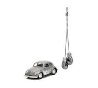 Jada Punch Buggy Voiture moulée sous pression Volkswagen Beetle 1:32 échelle 1959 avec mini gants (Gris), jouets pour enfants et adultes