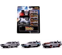 Jada Retour vers le futur DeLorean - Ensemble de 3 vésicules moulées sous pre...