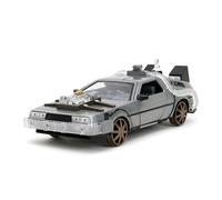 Jada Toys Voiture miniature 1:24 Time Machine BTTF 3B Gris Hollywood Rides