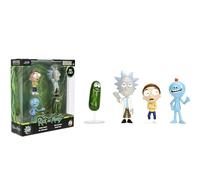 Jada Rick and Morty Metalfigs Lot de 4 figurines de collection moulées sous pression 6,3 cm - Rick, Morty, Meeseeks, Pickle Rick Toys