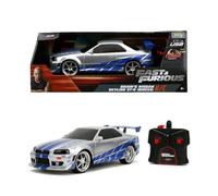 Jada Skyline GT-R de Brian Modèle de Voiture Rouge Grand échelle 1/16 29 cm R/C radiocommandé Rapide ET Furieux Original JADA Toys Fast and Furious
