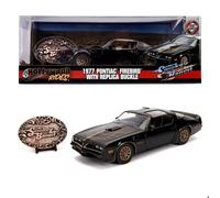JADA Smokey and the Bandit Hollywood Rides Diecast Model 1/24 1977 Pontiac Firebird avec replique buckle
