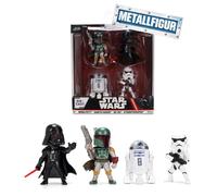 Jada - Star Wars - Set de 4 Pièces en Métal - 6 cms - Dark Vador, R2-D2, Un Stor
