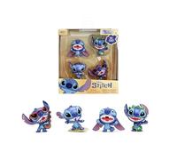 Jada - Stitch 6 cms Set de 4 Pièces - Coffret de 4 Figurines en Métal - 4 Versions de Ton Personnage Préféré - sous Licence Officielle - A Partir de 8 Ans
