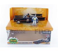 Jada Toys - 98259BK - Batmobile - 1966 Version - Avec Figurines - Echelle 1/24 - Noir/Rouge
