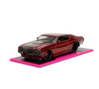JADA 35191 MINIATURE CHEVROLET CHEVELLE SS RED PINK SLIPS 1971 1/24