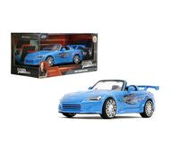 Jada Toys Fast & Furious Honda S2000 1:24 (design bleu Mia) - Modèle de voiture moulée sous pression, extérieur détaillé, réplique du film authentique, jouet de collection - À partir de 8 ans, bleu