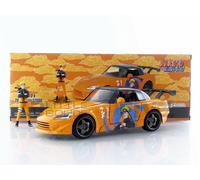 Naruto 1:24 2001 Honda S2000 Voiture moulée sous pression et figurine Naruto de 7 cm, jouets pour enfants et adultes