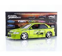 Jada Toys - Miniature Voiture Mitsubishi Lancer Evo Vii Brian Fast And Furious Echelle 1/24, 99788GR, Vert