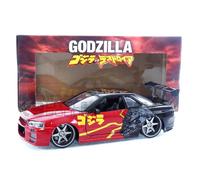 JADA TOYS 1/24 - NISSAN SKYLINE GT-R (R34) GODZILLA 35133R/BK