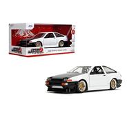 Jada Toys JDM Tuners Toyota Trueno moulé sous pression à l'échelle 1:24 1986 (AE86) Toyota Trueno qui s'ouvre, intérieur détaillé, pneus en caoutchouc, objet de collection à partir de 8 ans (blanc)