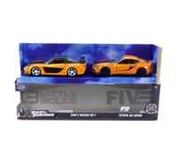 Jada Toys 1/32 - 32910or - Mazda Rx7 / Toyota Gr Supra -Twin Pack Fast And Furious-Jada Toys