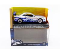Fast & Furious - Réplique 1/32 Nissan Skyline GTR R34 2002 *argent/bleu*
