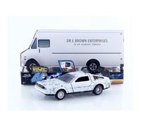 JADA TOYS 1/32 - DE LOREAN BACK TO THE FUTURE TIME MACHINE FROST VERSION 1985 36