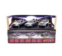 JADA 33399 PACK 3PCS DMC TIME MACHINE 1/2/3 SILVER 1/32