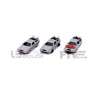 JADA TOYS 1/87 - DE LOREAN BACK TO THE FUTURE NANO HOLLYWOOD RIDES 3-PACK 31583S