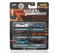 Jada Toys 1/87 - Ford 6 Car Set Fast And Furious - Nano Hollywood Rides 36579-Jada Toys