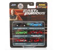 Jada Toys 1/87 - Porsche 6 Car Set Fast And Furious - Nano Hollywood Rides 36578-Jada Toys