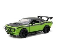 Jada Toys Fast & Furious Dodge Challenger SRT8 Off-Road Voiture Jouet en Die-cast, Portes ouvrantes, Coffre et Capot, échelle 1/24, Vert, 253203043, Multicolore