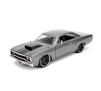 Jada Toys 253203054 Fast Furious Dom S 1970 Plymouth Road Runner Voiture Tuning L Échelle 1 24 Portes Ouvertes Capot Et Coffre Roue Libre Gris