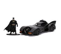 JADA TOYS 253213003 1989 Batmobile, véhicule Miniature très détaillé à l'échelle 1:32, avec Figurine Batman, Portes ouvrables et Roue Libre, Noire