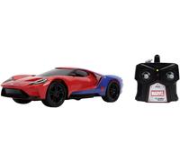 Jada Voiture radiocommandée Ford GT Spiderman 1/16 – Pilotage complet, Turbo – Officielle – 6+