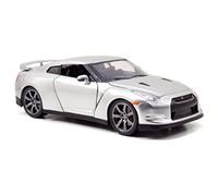 Jada Toys- Nissan GT-R (R35) -Fast and Furious-Echelle 1/24, 97212S, Argent, Standard