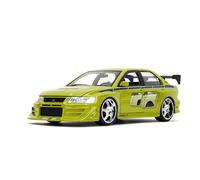 Jada Toys 99788 Fast & Furious Brian's 2002 Mitsubishi Lancer Evo VII Voiture Tuning à l'échelle 1/24 avec Spoiler, Portes ouvrantes, Capot et Coffre, Roue Libre, Vert