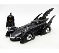 Jada Toys - Batman Forever Avec Figurine Batmobile Véhicule miniature, 98036BK, Noir, Echelle 1/24