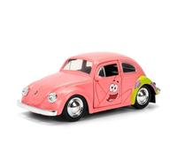 Jada Toys Bob l'éponge Patrick 1959 VW Beetle (14 cm) | Modèle de voiture 1:32, véhicule en métal avec roue libre et portes ouvrantes, pour les fans de Bob l'éponge