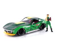 JADA 30837 CHEVROLET CORVETTE STINGRAY W/ CAMMY FIGURE GREEN HOLLYWOOD RIDES 196