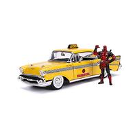JADA TOYS - Chevrolet Bel Air Taxi 1957 - Deadpool - 1/24, Taille unique, Jaune
