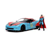 Jada Toys – Voiture miniature de collection – Chevrolet Corvette 1/24 – Dr. Strange – Rouge/Bleu