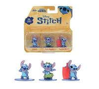 Jada Toys Disney Stitch Lot de 3 figurines à collectionner en Lilo & Stitch (Stitch, Hula Stitch, Surfer Stitch), figurines nano métalliques pour fans et enfants à partir de 8 ans, 4 cm chacune