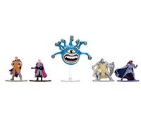 Jada Toys Dungeons & Dragons Nanofigs Lot de 5 Figurines Nano à Collectionner en Die-Cast, Minsc Human Ranger, Elf Bard, Orc Paladin, Tiefling Paladin, Beholder, 5 pièces/Ensemble, 4 cm, à partir de