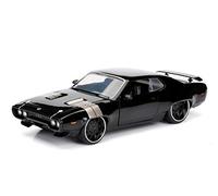 Jada Toys Fast & Furious 8-Dom's '72 Plymouth GTX Miniature Voiture de Collection, 98292BK, Noir