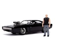 Jada Toys Voiture die-cast 1:24 Fast & Furious - 1970 Dodge Charger figurine Dominic Toretto, noir