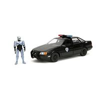 Jada Voiture miniature Ford Tarus 1:24 avec figurine Robocop 1986 noir mat