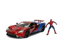 JADA 99725 MINIATURE FORD GT W/SPIDER-MAN RED MARVEL 2017 1/24