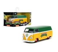 Jada Toys - Hollywood Rides TMNT 1961 VW Bus - Die-Cast Model Car - Opening Doors, Detailed Interior - 1:32 Scale Collectible - Age 8+, Green & Yellow (Nostalgic)