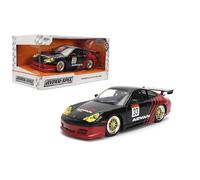 Jada Toys Hyper-Spec 1:24 Porsche 911 GT3 RS (996) Voiture moulée sous pression - Portes, capot, coffre, pneus en caoutchouc (Advan)