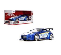 Jada Toys JDM Tuners Nissan 350Z Exedy Moulé sous pression à l'échelle 1:24 2003 - Portes ouvrantes, intérieur détaillé, pneus en caoutchouc, collection à partir de 8 ans (bleu bonbon)