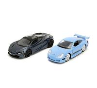 Jada Toys Lot de 2 Voitures Fast and Furious - Brian's Porsche 911 GT3 RS & Shaw's McLaren 720S 2017-2 Legacy Series avec Portes ouvrantes, 1:32, 19 cm, à partir de 8 Ans, Wave 1, lot 2