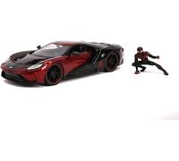 Jada Toys Marvel 1:24 2017 Ford GT Voiture En Métal Avec 2,75" Miles Morales...